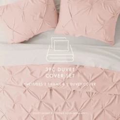Pinch Pleat Textured 3 Piece Duvet Cover Set, Pintuck Design, Ultra Soft, Easy Care - Becky Cameron -Laura Ashley Shop GUEST 01863e72 79d5 4a65 97a5 6afcac2af306