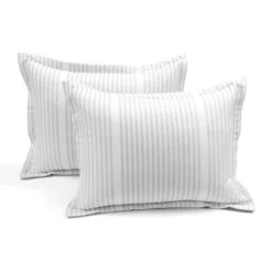 Drew Stripe Farmhouse Silver-Infused Antimicrobial Comforter Set - Lush Décor -Laura Ashley Shop GUEST 041fae0c ff5b 45d7 84bf 65204558a3e8