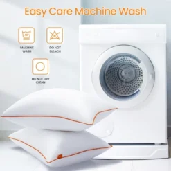 Gulches Standard Size Bed Pillows Set Of 2 - White, Luxury Hotel Quality, Fluffy, Cervical Support (For Back/Side/Stomach Sleepers) -Laura Ashley Shop GUEST 0cb2d731 1c2a 44cf ad3a 149e2561f3ab