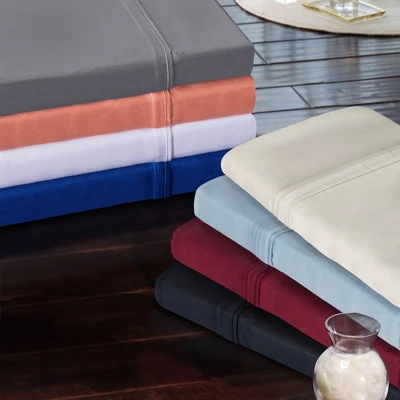 Soft 300-Thread Count Solid Deep-Pocket Sheet Set By Blue Nile Mills 5 Soft 300-Thread Count Solid Deep-Pocket Sheet Set By Blue Nile Mills - Image 3