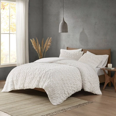 Madison Park 3pc Dakota Ruched Fur Down Alternative Comforter Set Ivory 3 Madison Park 3pc Dakota Ruched Fur Down Alternative Comforter Set Ivory
