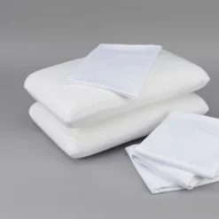 FONTOI Bedding Bundle King: Memory Foam Pillows, Sheet Set, Mattress Protector, White, 76"*16"*80"