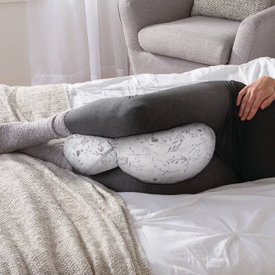 Boppy Side Sleeper Pregnancy Pillow - Gray Falling Leaves 7 Boppy Side Sleeper Pregnancy Pillow - Gray Falling Leaves - Image 5