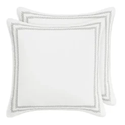 Laura Ashley Euro Stitched Vine Leaf Sham Set White: Cotton, Zipper Closure, OEKO-TEX Certified -Laura Ashley Shop GUEST 16656256 f531 4dd9 8dd6 3a9240d52915