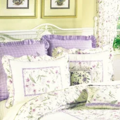 C&F Home 26" X 26" Lavender Plaid Euro Sham