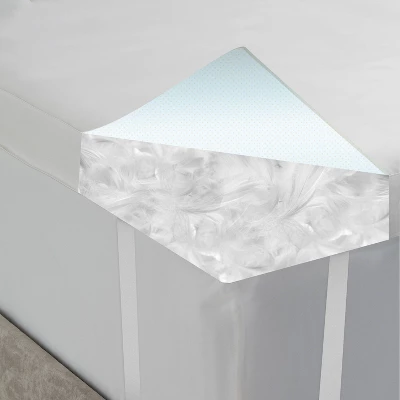 Hotel Laundry King 5" Featherbed: 233 Thread Count, 100% Cotton Cover, Dual Fill With Feather & Polyester Fiber 4 Hotel Laundry King 5" Featherbed: 233 Thread Count, 100% Cotton Cover, Dual Fill With Feather & Polyester Fiber - Image 2