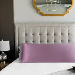 2 Pcs Body 20"x54" Satin Silky For Hair And Skin Pillowcase Mauve - PiccoCasa