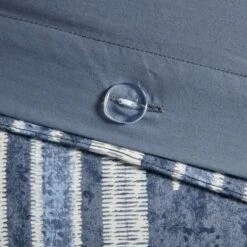 Inari Cotton Printed Duvet Cover Set With Trims Indigo Blue - Ink+Ivy -Laura Ashley Shop GUEST 213a6bc8 3e02 45b1 b6f0 e0b69f0c2773