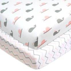 TL Care Printed 100% Cotton Knit Fitted Mini Crib Sheet - 2pk -Laura Ashley Shop GUEST 21560575 6b52 413e a9f0 1f041145ddd9
