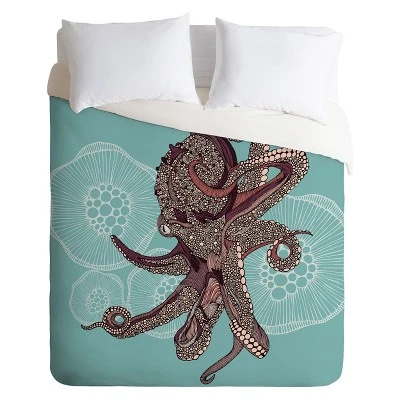 Octopus Bloom Lightweight Duvet Cover - Deny Designs® 5 Octopus Bloom Lightweight Duvet Cover - Deny Designs® - Image 3
