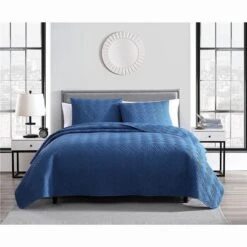 The Nesting Company Willow Bedding Collection Embossed Quilt Coverlet Bedspread 3 Piece Set With 2 Pillow Shams Luxuriously Soft Lightweight And Comfortable Microfiber -Laura Ashley Shop GUEST 28e611b8 7eea 46df 8c74 8cab4df542ef