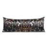 Sweet Jojo Designs Body Pillow Cover (Pillow Not Included) 54in.x20in. Boho Floral Wildflower Black Orange Blue Green