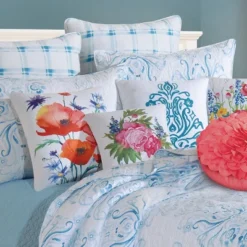 C&F Home 26" X 26" Veranda Cotton Euro Sham - Machine Washable