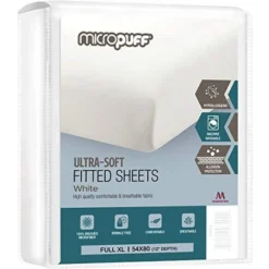 Micropuff 100% Microfiber Fitted Sheet - White 18 Micropuff 100% Microfiber Fitted Sheet - White -Laura Ashley Shop GUEST 44f6a7a5 c44b 4cc7 9a15 c7b4cc162efc