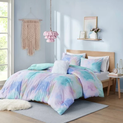 Intelligent Design Lisa Watercolor Tie Dye Printed Comforter Set 3 Intelligent Design Lisa Watercolor Tie Dye Printed Comforter Set