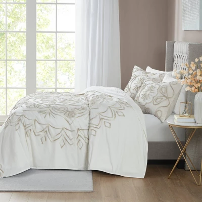 3pc Valeria Tufted Cotton Chenille Coverlet Set 4 3pc Valeria Tufted Cotton Chenille Coverlet Set - Image 2
