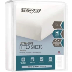 Micropuff 100% Microfiber Fitted Sheet - White 16 Micropuff 100% Microfiber Fitted Sheet - White -Laura Ashley Shop GUEST 4a3e8c05 13b9 4b35 81a0 59f3a21051ad