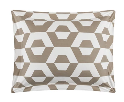 Chic Home Tudor Duvet Cover Set Contemporary Geometric Hexagon Pattern Print With Zipper Closure Beige 4 Chic Home Tudor Duvet Cover Set Contemporary Geometric Hexagon Pattern Print With Zipper Closure Beige - Image 2