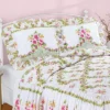 Collections Etc Columbine Floral Trellis Ruffled Edge Pillow Sham Gender Neutral Green -Laura Ashley Shop GUEST 51001ac9 ea4e 4eb6 aeca 9af37c16d7a9