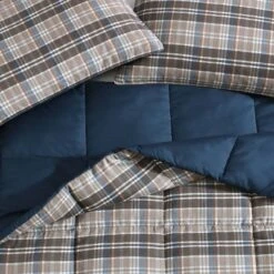 Eddie Bauer Rugged Plaid Duvet Set Brown