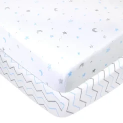 TL Care Printed 100% Cotton Knit Fitted Mini Crib Sheet - 2pk -Laura Ashley Shop GUEST 6505ae39 c598 43b0 9927 ae6057ed0bd7