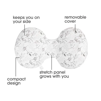 Boppy Side Sleeper Pregnancy Pillow - Gray Falling Leaves 3 Boppy Side Sleeper Pregnancy Pillow - Gray Falling Leaves