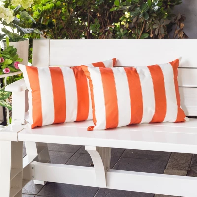 Gulches Stripe Pillow 14"x20" - Indoor & Outdoor Use, Weather/Skin-Friendly, 100% Solarium Polyester (Optional Polyester Filling) 4 Gulches Stripe Pillow 14"x20" - Indoor & Outdoor Use, Weather/Skin-Friendly, 100% Solarium Polyester (Optional Polyester Filling) - Image 2