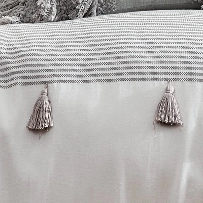 Peri Home 3pc Panama Stripe Comforter Set Light Gray 7 Peri Home 3pc Panama Stripe Comforter Set Light Gray - Image 5