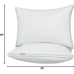 Itopfox Queen Size Pillows Set Of 2, Hotel Quality Down Alternative Gusseted Pillows For Side, Back Or Stomach Sleepers, White -Laura Ashley Shop GUEST 6bdc22f6 1c5e 4763 880b 49fa91aae1b1