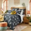 Palm Frond Printed Quilt Sham Black/Off-White - Opalhouse™ Designed With Jungalow™ -Laura Ashley Shop GUEST 6cd9ffdc f4ba 40aa b354 16e743de682a