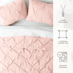 Pinch Pleat Textured 3 Piece Duvet Cover Set, Pintuck Design, Ultra Soft, Easy Care - Becky Cameron -Laura Ashley Shop GUEST 6d219671 a1c0 4790 9d40 78b0a5a7ebf6