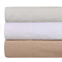Cotton Linen Garment Washed Deep Pocket Luxury 4 Piece Bed Sheet Set By Blue Nile Mills -Laura Ashley Shop GUEST 76a95dd6 5a8d 41d5 913e 4c7508d76764