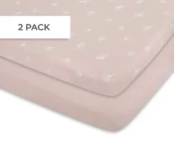 Ely's & Co. Baby Fitted Sheet 100% Combed Jersey Cotton Pink Gingko -Laura Ashley Shop GUEST 77aed8e5 693d 4017 b6a7 7897d2458e29