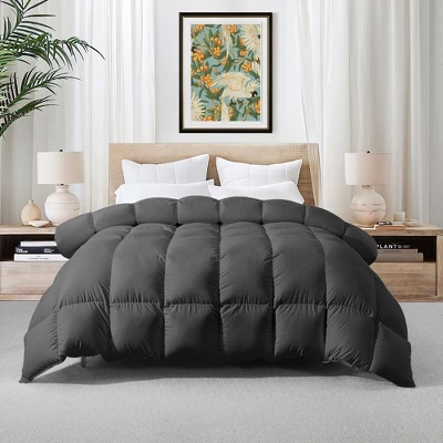 Hyleory Gray Twin All Season Warmth Down Comforter, Baffle Box Craft, Fluffy Soft & Warm 6 Hyleory Gray Twin All Season Warmth Down Comforter, Baffle Box Craft, Fluffy Soft & Warm - Image 4
