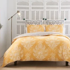 Landour Reversible Percale Cotton Comforter Set Yellow - Heirlooms Of India -Laura Ashley Shop GUEST 7bba60a2 24be 4e44 acf3 1f1df2eba2df