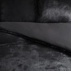 3pc Solid Faux Fur 100% Polyester Duvet Set Black - City Scene -Laura Ashley Shop GUEST 7c0f2963 d106 4346 82bc 7067bcc8c0de