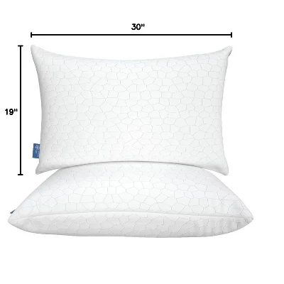 Itopfox Cooling Pillows For Sleeping 2 Pack, Shredded Memory Foam Bed Pillows, Cool Gel Pillow For Hot Sleepers Adjustable Firm Pillow For Side, Back 11 Itopfox Cooling Pillows For Sleeping 2 Pack, Shredded Memory Foam Bed Pillows, Cool Gel Pillow For Hot Sleepers Adjustable Firm Pillow For Side, Back - Image 9