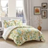 Chic Home Robin 7 Piece Duvet Cover Set Reversible Hand Painted Floral Print Design Bed In A Bag Bedding With Zipper Closure Multi-color