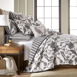 Tanzie Black Quilt Set - Black & White - Levtex Home -Laura Ashley Shop GUEST 970d5aec 5914 491f 833d 0412d6c1772f