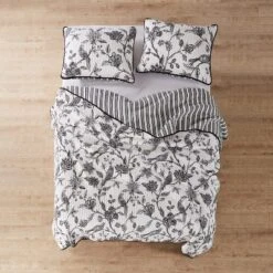 Tanzie Black Quilt Set - Black & White - Levtex Home -Laura Ashley Shop GUEST 9aff898b b94a 43e5 b951 59f4e40828f4