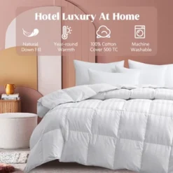 Peace Nest All-season 500 Thread Count Cotton White Goose Feather & Down Comforter Duvet Insert -Laura Ashley Shop GUEST 9fd7a953 088a 427c a709 e8d39f08cc5f