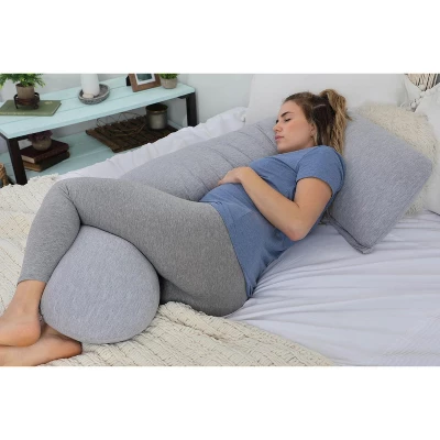 PharMeDoc Pregnancy Pillow, U-Shape Full Body Maternity Pillow, Jersey Cotton Cover 9 PharMeDoc Pregnancy Pillow, U-Shape Full Body Maternity Pillow, Jersey Cotton Cover - Image 7
