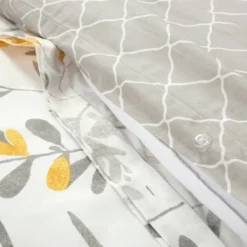 3pc Aprile Cotton Duvet Cover Set Yellow/Gray - Lush Décor -Laura Ashley Shop GUEST aad383ee a49d 427c beac 6215fc8c4c79