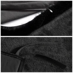 3pc Solid Faux Fur 100% Polyester Duvet Set Black - City Scene -Laura Ashley Shop GUEST ab05d3ea 682b 49b1 8997 aa3e44f786ab