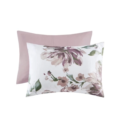 Madison Park Robin Floral Comforter Bedding Set With Bed Sheets Mauve 11 Madison Park Robin Floral Comforter Bedding Set With Bed Sheets Mauve - Image 9