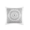 Cotton Embroidered Decorative Square Pillow Grey 20x20" -Laura Ashley Shop GUEST ac8c22da 8364 4882 9217 0db57f78f254