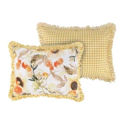 Somerset Ruffle-Trimmed Quilted Reversible Pillow Sham Gold By Greenland Home Fashions -Laura Ashley Shop GUEST adb38751 2d03 4e90 a2fd 422e50dece6b