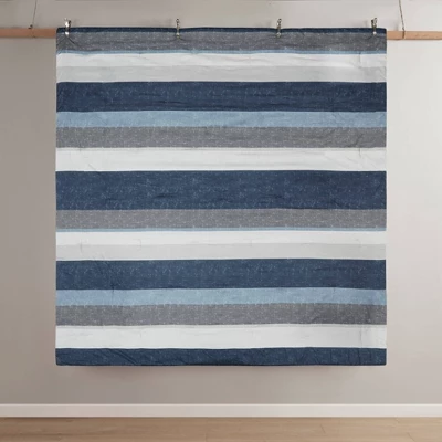 Madison Park Ryder Comforter Set With Bed Sheets Blue/Gray 9 Madison Park Ryder Comforter Set With Bed Sheets Blue/Gray - Image 7