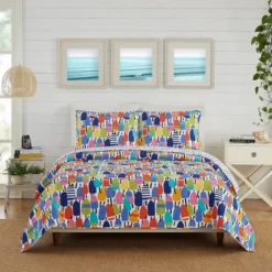 Kate Nelligan For Makers Collective Buoys Quilt Set Blue/Green/Red -Laura Ashley Shop GUEST b1860046 7c44 4fe7 a144 f21f37bb6aae