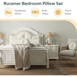 MaseiKar Decorative Pillows For Bed 4 Set, Include Headboard Pillow, Body Pillow For Adults And 2 X Round Decorative Throw Pillows For Bed 11 MaseiKar Decorative Pillows For Bed 4 Set, Include Headboard Pillow, Body Pillow For Adults And 2 X Round Decorative Throw Pillows For Bed -Laura Ashley Shop GUEST b6a8a678 56f3 4cb3 803c 8c1a18ba35f0